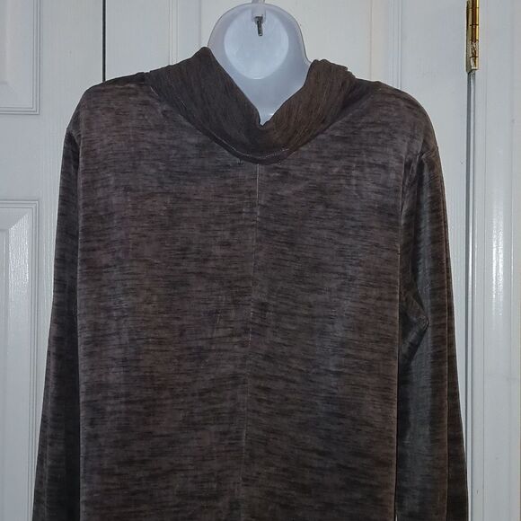 The Limited brown gray super soft cowl neck fall winter casual dress Sz L EUC - Picture 6 of 7